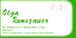 olga rumszauer business card